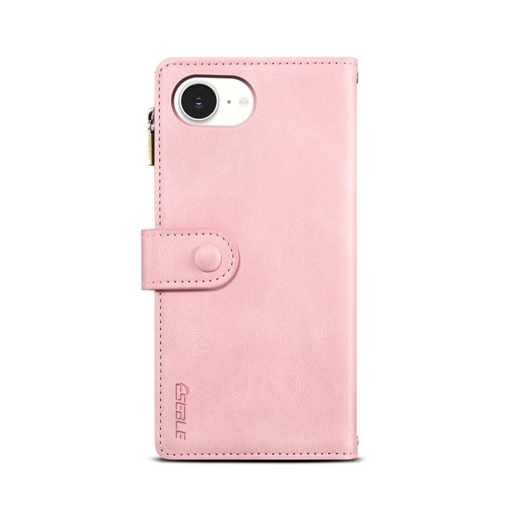 For iPhone 16e ESEBLE Retro Frosted RFID Flip Leather Phone Case(Rose Gold)