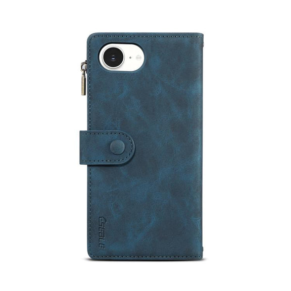 For iPhone 16e ESEBLE Retro Frosted RFID Flip Leather Phone Case(Dark Green)