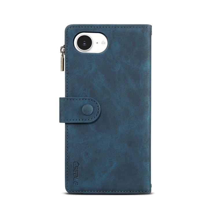 For iPhone 16e ESEBLE Retro Frosted RFID Flip Leather Phone Case(Dark Green)