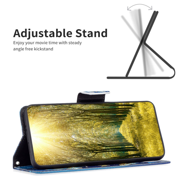 For Samsung Galaxy A25 5G Colored Drawing Pattern Leather Phone Case(Gold Butterfly)