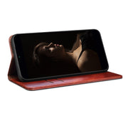 For iPhone 16 Pro Oil Wax Crazy Horse Texture Leather Phone Case(Brown)