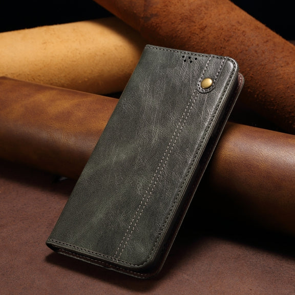 For iPhone 16 Oil Wax Crazy Horse Texture Leather Phone Case(Green)