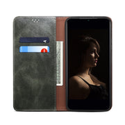 For iPhone 16 Oil Wax Crazy Horse Texture Leather Phone Case(Green)