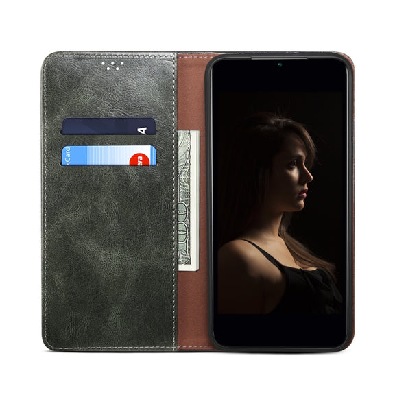 For iPhone 16 Oil Wax Crazy Horse Texture Leather Phone Case(Green)