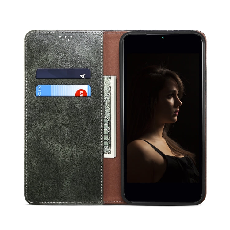 For iPhone 16 Oil Wax Crazy Horse Texture Leather Phone Case(Green)