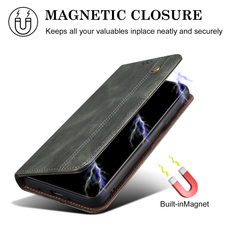 For iPhone 16 Oil Wax Crazy Horse Texture Leather Phone Case(Green)