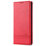 For Samsung Galaxy S24 Ultra 5G AZNS Magnetic Calf Texture Flip Leather Phone Case(Red)