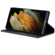 For Samsung Galaxy S24 Ultra 5G AZNS Magnetic Calf Texture Flip Leather Phone Case(Black)