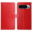 For Google Pixel 9 Y-shaped Pattern Flip Leather Phone Case(Red) - Google Cases by PMC TechLife | Online Shopping South Africa | PMC TechLife | Buy Now Pay Later Mobicred