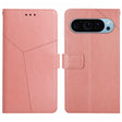 For Google Pixel 9 Pro Y-shaped Pattern Flip Leather Phone Case(Pink) - Google Cases by PMC TechLife | Online Shopping South Africa | PMC TechLife | Buy Now Pay Later Mobicred
