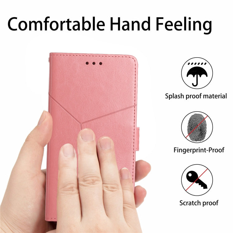 For Google Pixel 9 Pro Y-shaped Pattern Flip Leather Phone Case(Pink)