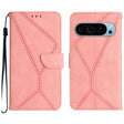 For Google Pixel 9 Pro Stitching Embossed Leather Phone Case(Pink) - Google Cases by PMC TechLife | Online Shopping South Africa | PMC TechLife | Buy Now Pay Later Mobicred