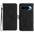 For Google Pixel 9 Pro Stitching Embossed Leather Phone Case(Black) - Google Cases by PMC TechLife | Online Shopping South Africa | PMC TechLife | Buy Now Pay Later Mobicred