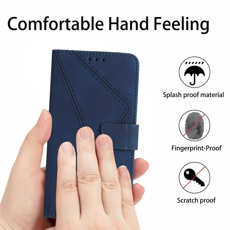 For Google Pixel 9 Pro Stitching Embossed Leather Phone Case(Blue)