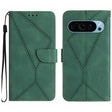 For Google Pixel 9 Stitching Embossed Leather Phone Case(Green) - Google Cases by PMC TechLife | Online Shopping South Africa | PMC TechLife | Buy Now Pay Later Mobicred