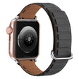 For Apple Watch 38mm Reverse Buckle Magnetic Silicone Watch Band(Silver Buckle Grey Brown) - free shipping - PMC TechLife - Order now!