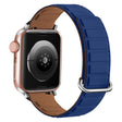 For Apple Watch 38mm Reverse Buckle Magnetic Silicone Watch Band(Silver Buckle Blue) - free shipping - PMC TechLife - Order now!