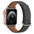 For Apple Watch Series 10 46mm Reverse Buckle Magnetic Silicone Watch Band(Silver Buckle Grey Brown) - free shipping - PMC TechLife - Order now!