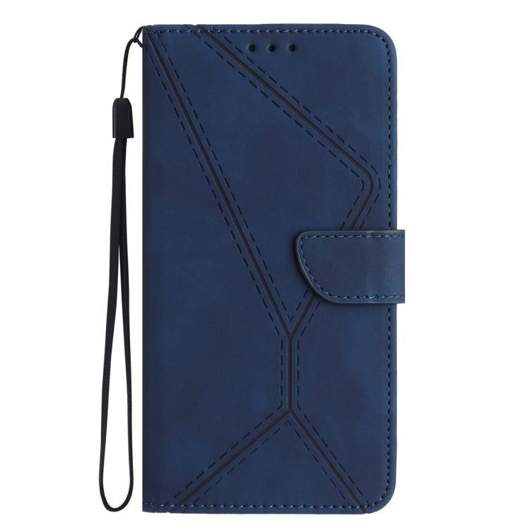 For Honor 90 Lite Stitching Embossed Leather Phone Case(Blue)