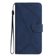 For Honor 90 Lite Stitching Embossed Leather Phone Case(Blue)