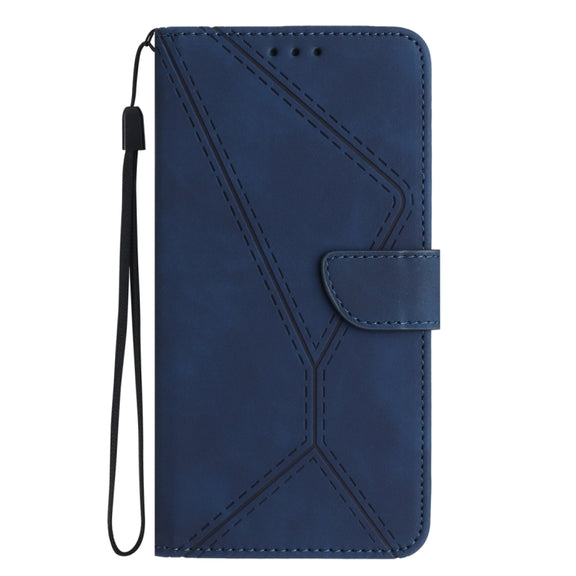 For Honor 90 Lite Stitching Embossed Leather Phone Case(Blue)
