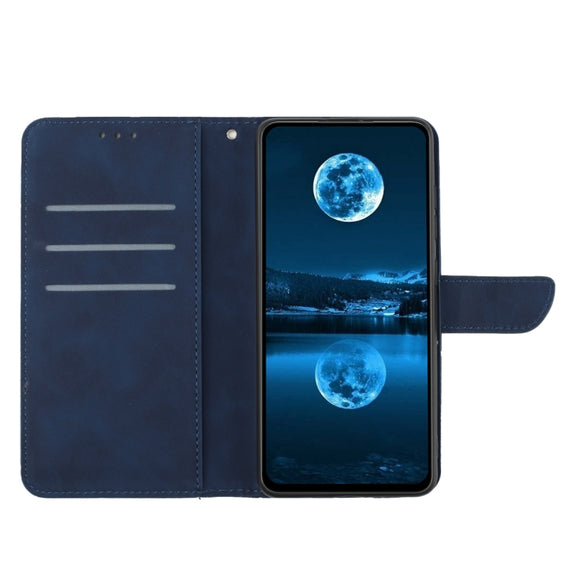 For Honor 90 Lite Stitching Embossed Leather Phone Case(Blue)