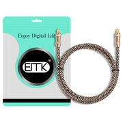 2m EMK OD6.0mm Gold-plated TV Digital Audio Optical Fiber Connecting Cable