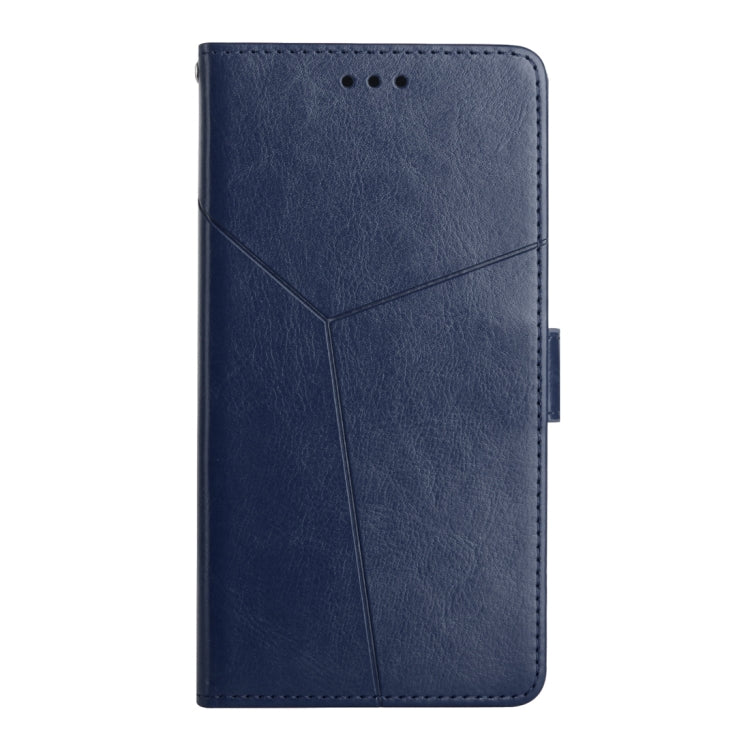 For Honor 90 Y-shaped Pattern Flip Leather Phone Case(Blue)