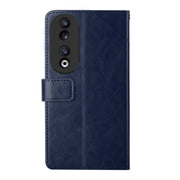 For Honor 90 Y-shaped Pattern Flip Leather Phone Case(Blue)