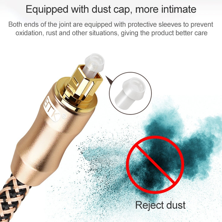 25m EMK OD6.0mm Gold-plated TV Digital Audio Optical Fiber Connecting Cable