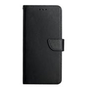 For Honor 90 HT02 Genuine Leather Fingerprint-proof Flip Phone Case(Black)