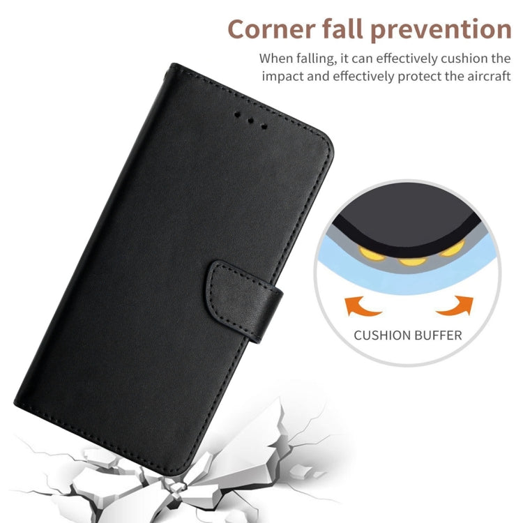 For Honor 90 HT02 Genuine Leather Fingerprint-proof Flip Phone Case(Black)