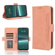 For HTC U23 / U23 Pro Skin Feel Calf Texture Card Slots Leather Phone Case(Pink) - HTC by PMC TechLife | Online Shopping South Africa | PMC TechLife | Buy Now Pay Later Mobicred