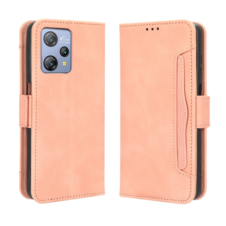 For Blackview A53 / A53 Pro Skin Feel Calf Texture Card Slots Leather Phone Case(Pink)