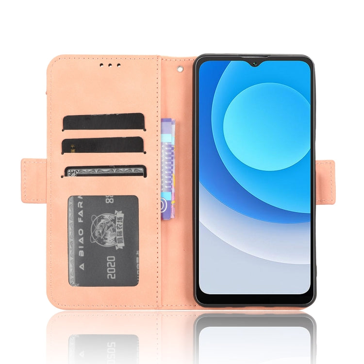 For Blackview A53 / A53 Pro Skin Feel Calf Texture Card Slots Leather Phone Case(Pink)