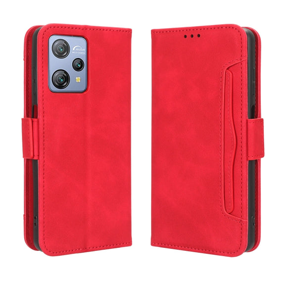 For Blackview A53 / A53 Pro Skin Feel Calf Texture Card Slots Leather Phone Case(Red)