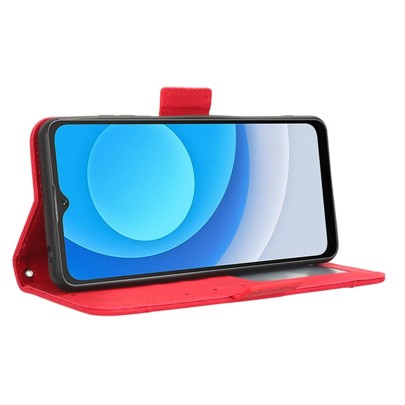 For Blackview A53 / A53 Pro Skin Feel Calf Texture Card Slots Leather Phone Case(Red)