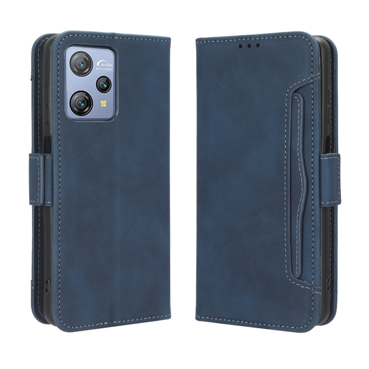 For Blackview A53 / A53 Pro Skin Feel Calf Texture Card Slots Leather Phone Case(Blue)