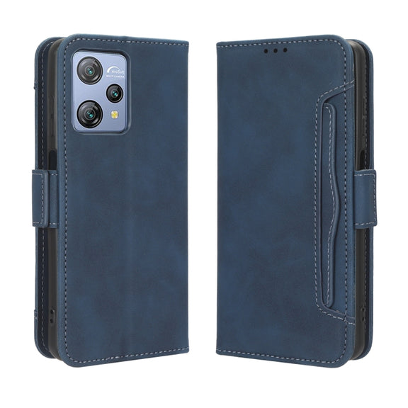 For Blackview A53 / A53 Pro Skin Feel Calf Texture Card Slots Leather Phone Case(Blue)