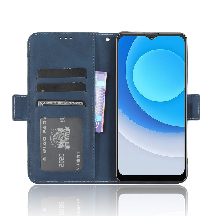 For Blackview A53 / A53 Pro Skin Feel Calf Texture Card Slots Leather Phone Case(Blue)