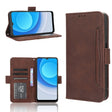 For Blackview A53 / A53 Pro Skin Feel Calf Texture Card Slots Leather Phone Case(Brown) - More Brand by PMC TechLife | Online Shopping South Africa | PMC TechLife