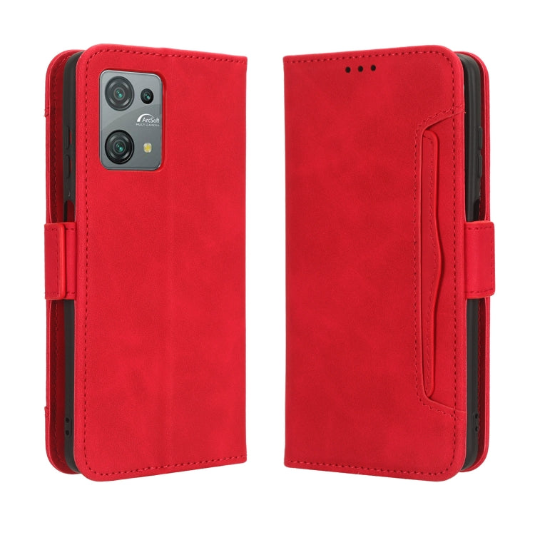For Blackview Oscal C30 / C30 Pro Skin Feel Calf Texture Card Slots Leather Phone Case(Red)