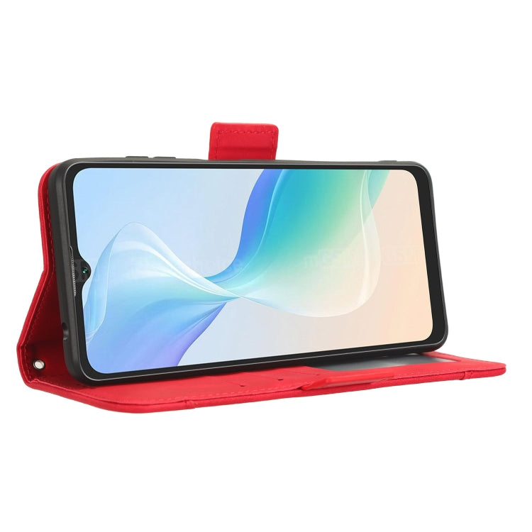 For Blackview Oscal C30 / C30 Pro Skin Feel Calf Texture Card Slots Leather Phone Case(Red)