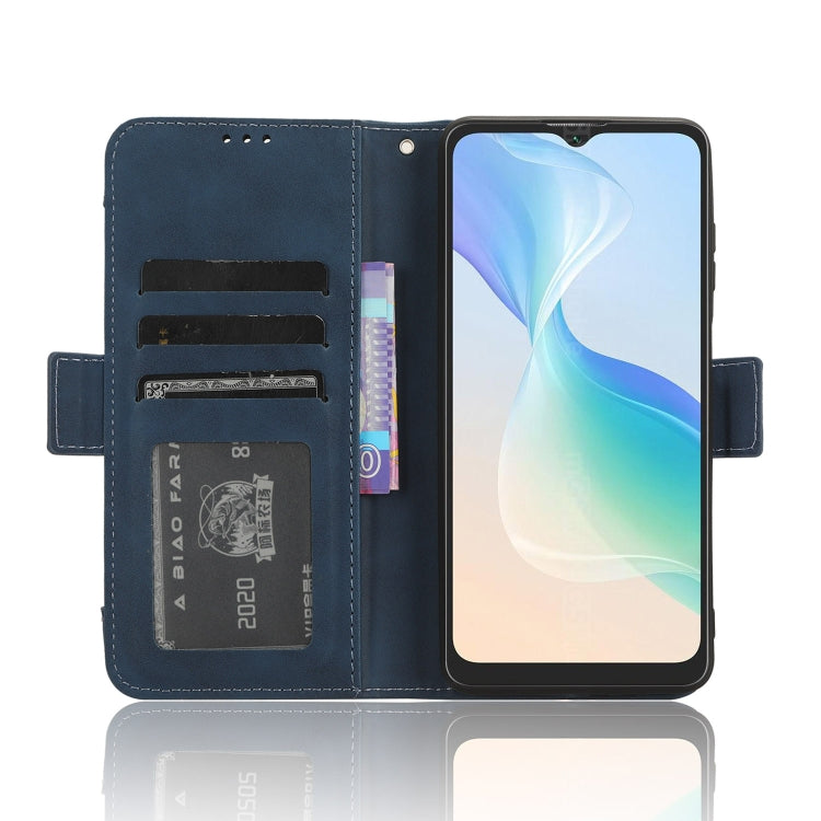 For Blackview Oscal C30 / C30 Pro Skin Feel Calf Texture Card Slots Leather Phone Case(Blue)