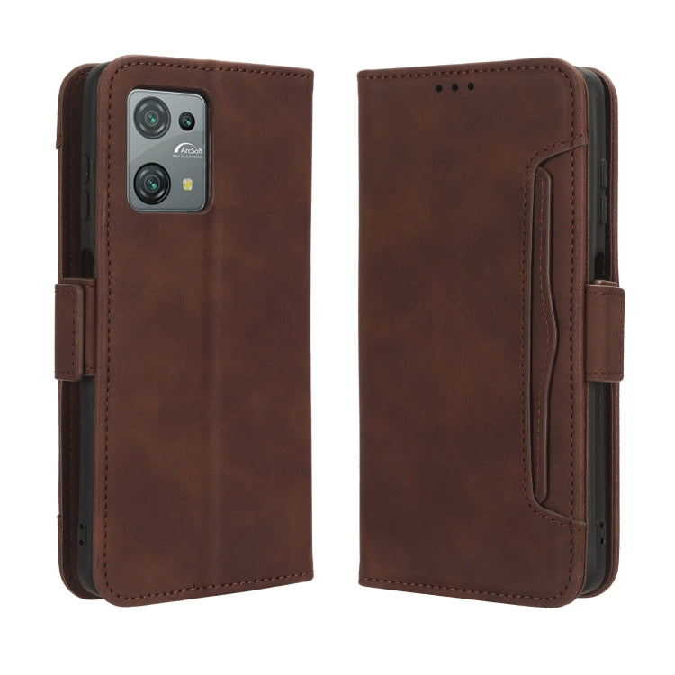 For Blackview Oscal C30 / C30 Pro Skin Feel Calf Texture Card Slots Leather Phone Case(Brown)