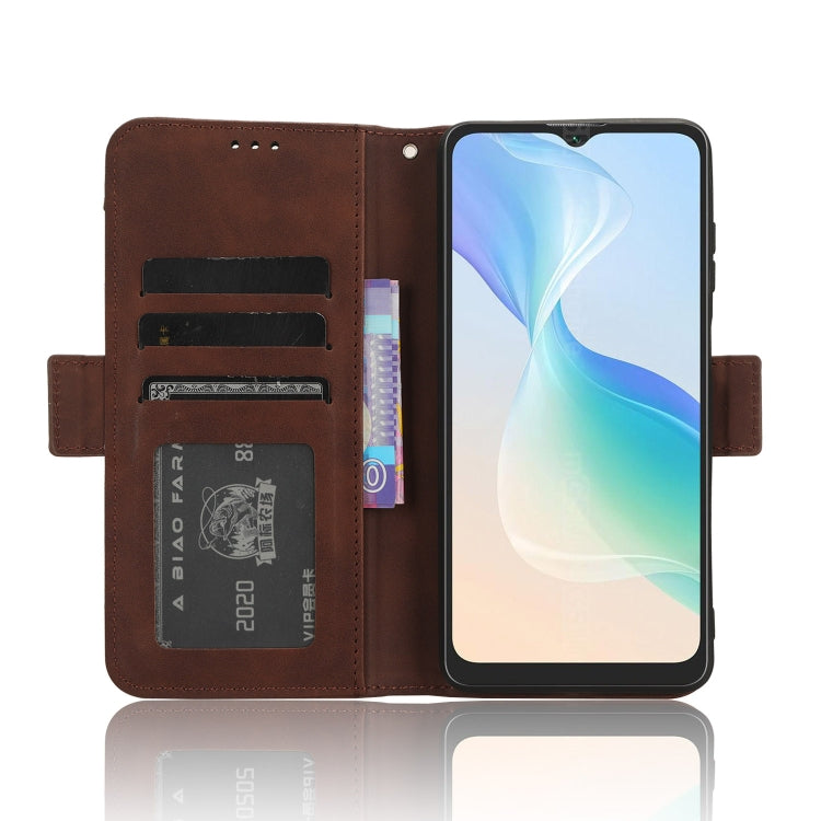 For Blackview Oscal C30 / C30 Pro Skin Feel Calf Texture Card Slots Leather Phone Case(Brown)