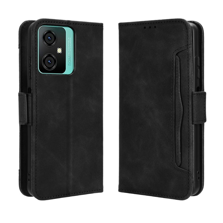 For Blackview Oscal C70 Skin Feel Calf Texture Card Slots Leather Phone Case(Black)