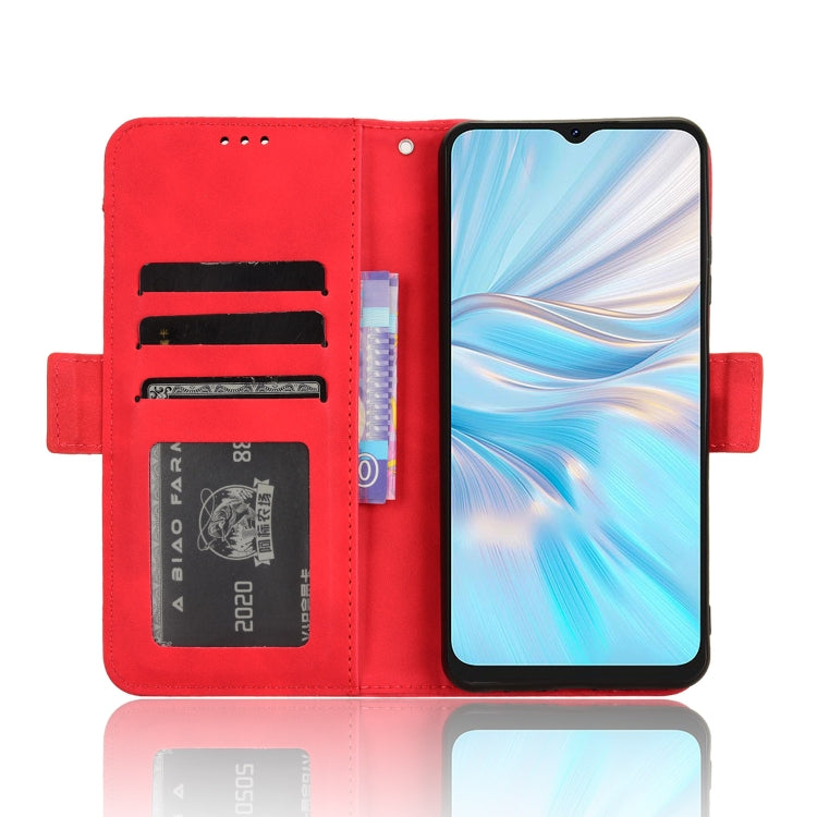 For Blackview Oscal C70 Skin Feel Calf Texture Card Slots Leather Phone Case(Red)