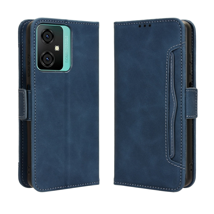 For Blackview Oscal C70 Skin Feel Calf Texture Card Slots Leather Phone Case(Blue)