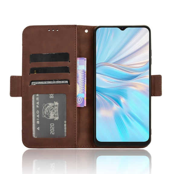 For Blackview Oscal C70 Skin Feel Calf Texture Card Slots Leather Phone Case(Brown)
